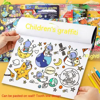 CHEN LIN Děti Doodle Kniha Pasteable Zahuštěný Doodle Obraz Role Mateřské školy Dítě Zbarvení Malování Kreslení